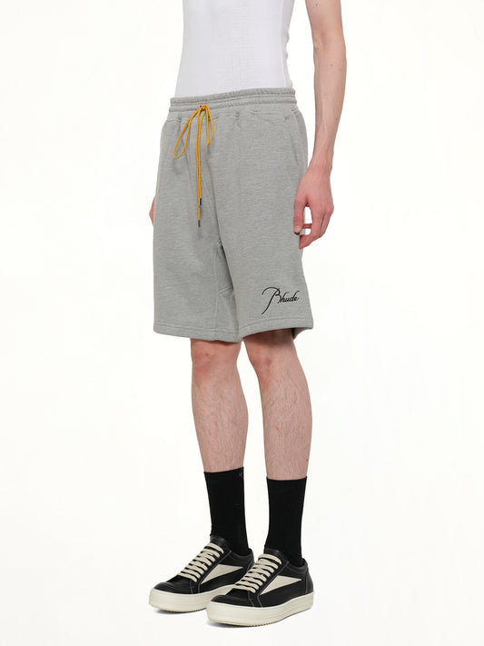 Classique Sweatshort in Heather Grey/Black