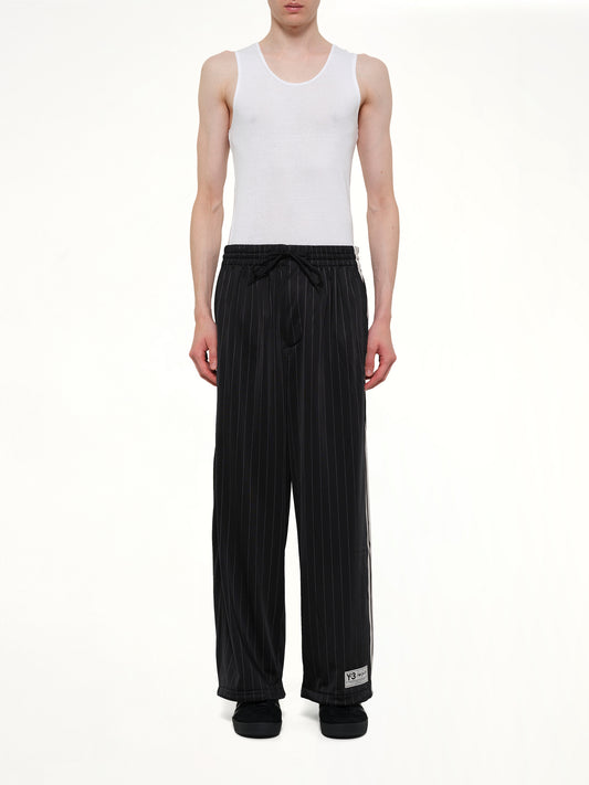 Pinstripe Track Pants in Black