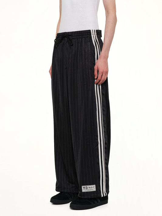 Pinstripe Track Pants in Black