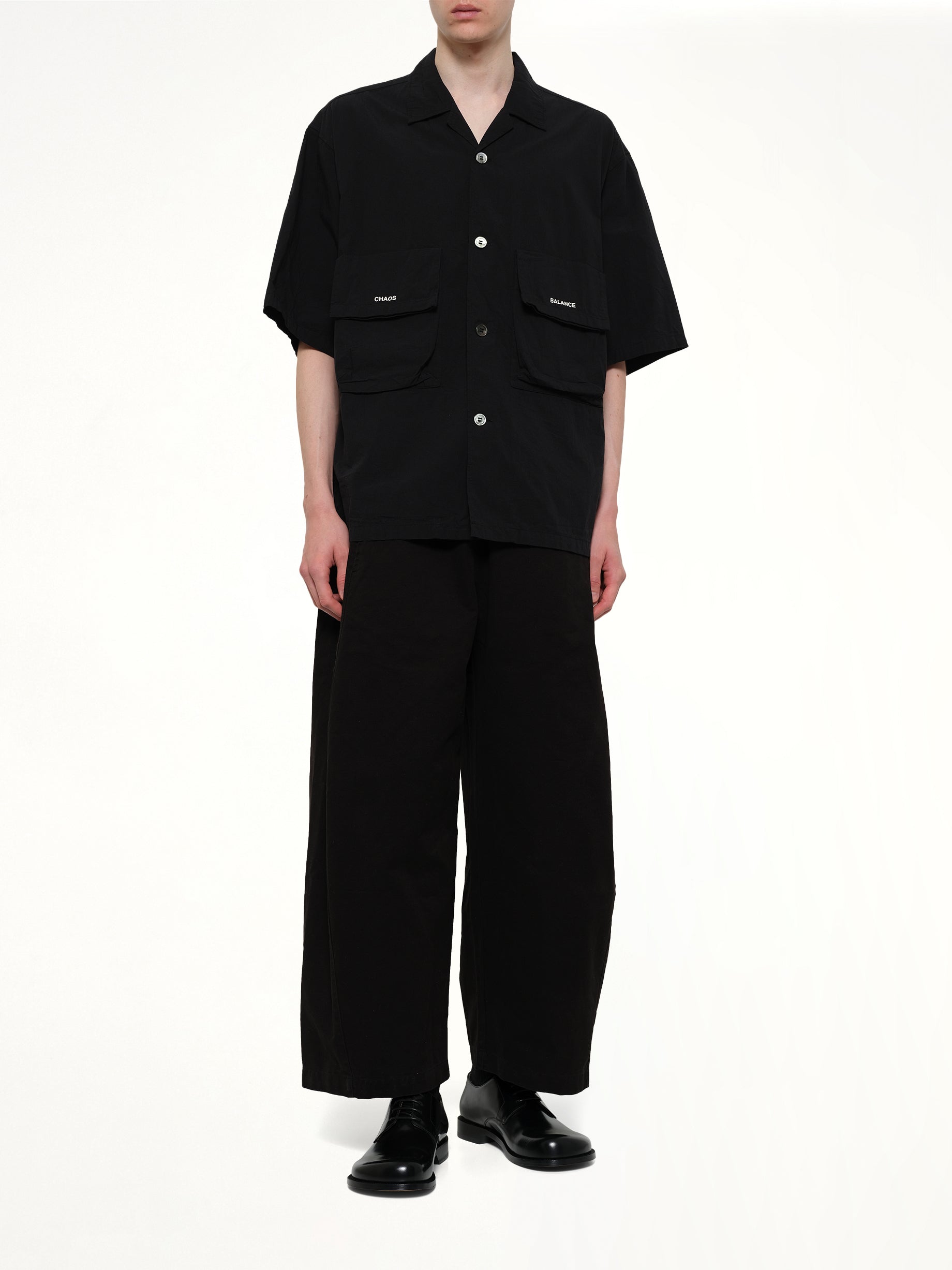 UNDERCOVER Chaos Balance Pocket Shirt in Black Full Reference from MARAIS