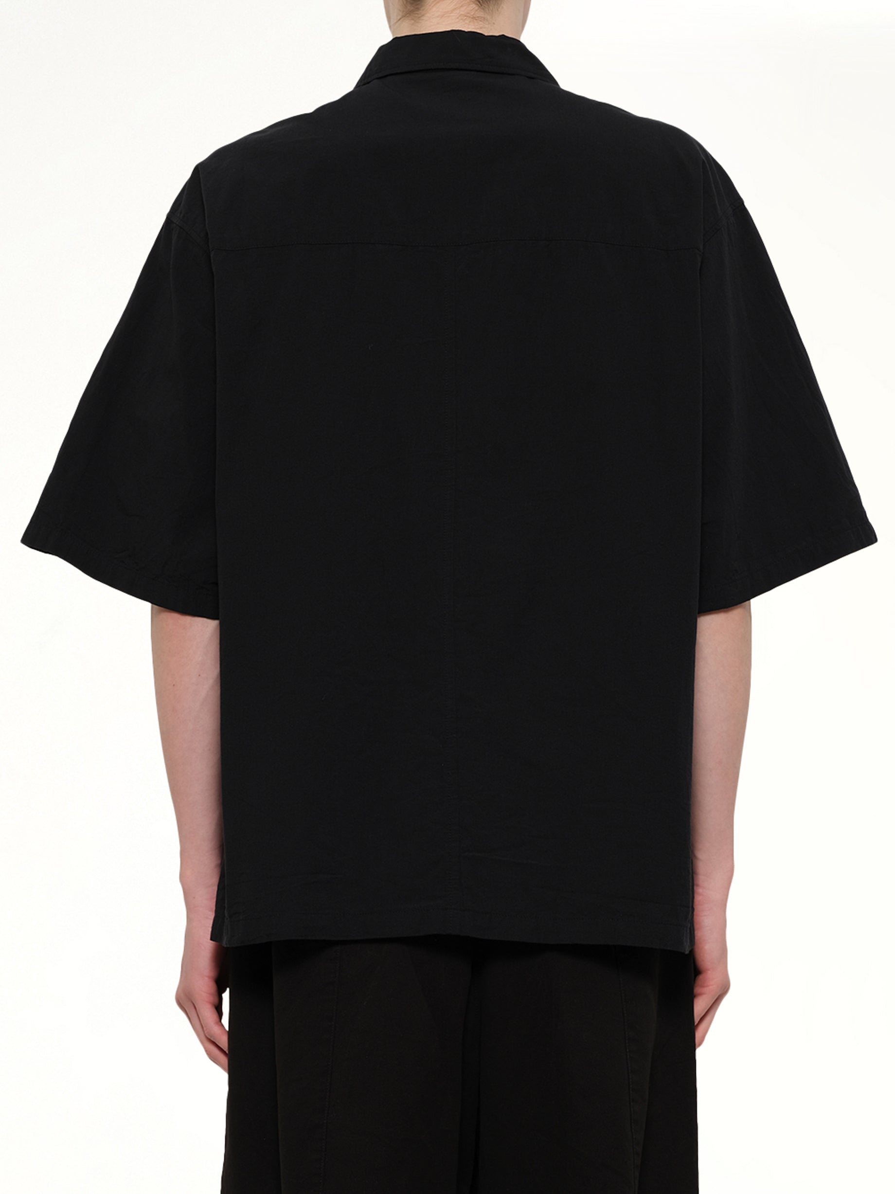 UNDERCOVER Chaos Balance Pocket Shirt in Black Back View from MARAIS