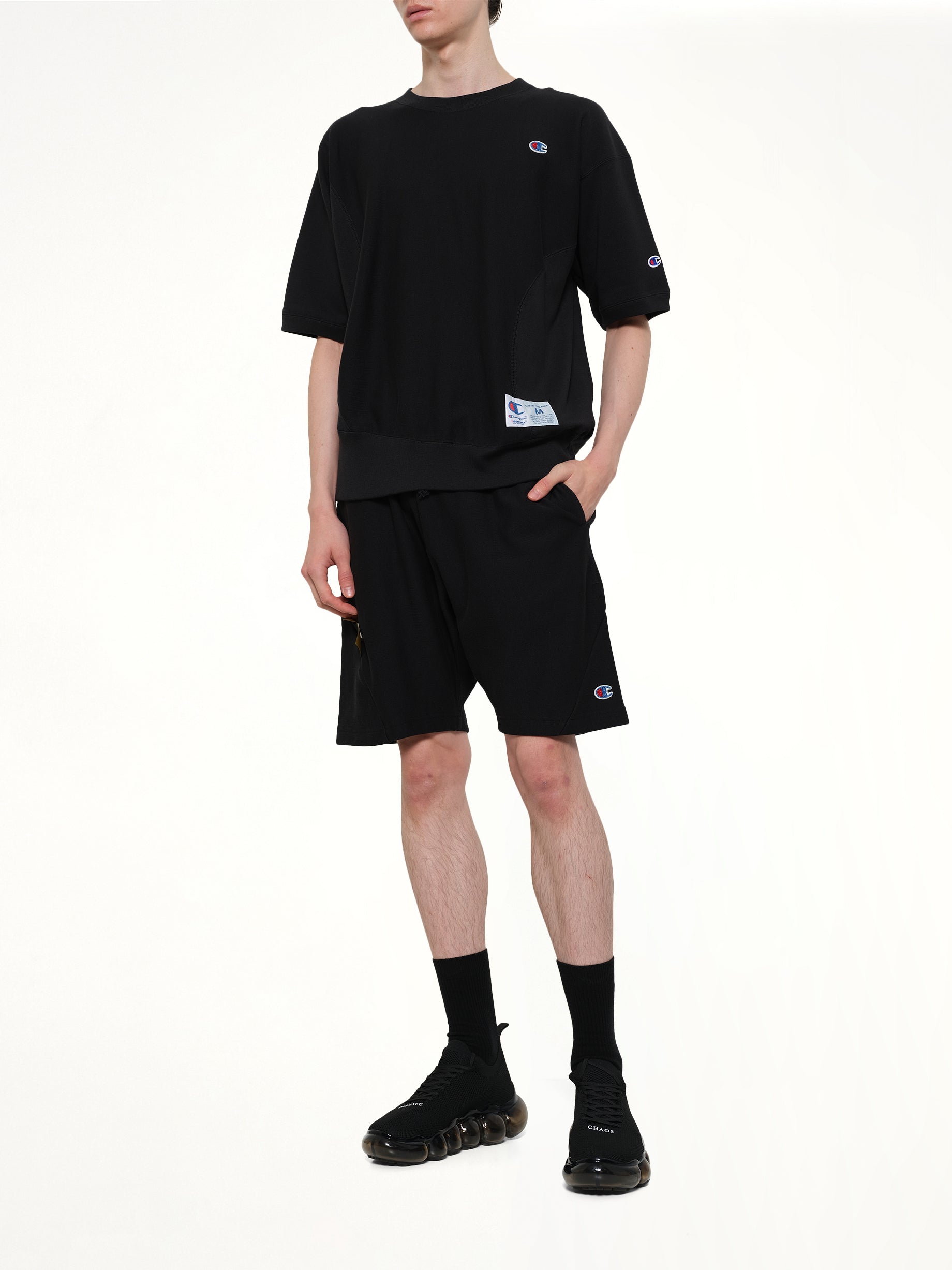 UNDERCOVER Champion x UC Sweatshorts in Black Full Reference from MARAIS