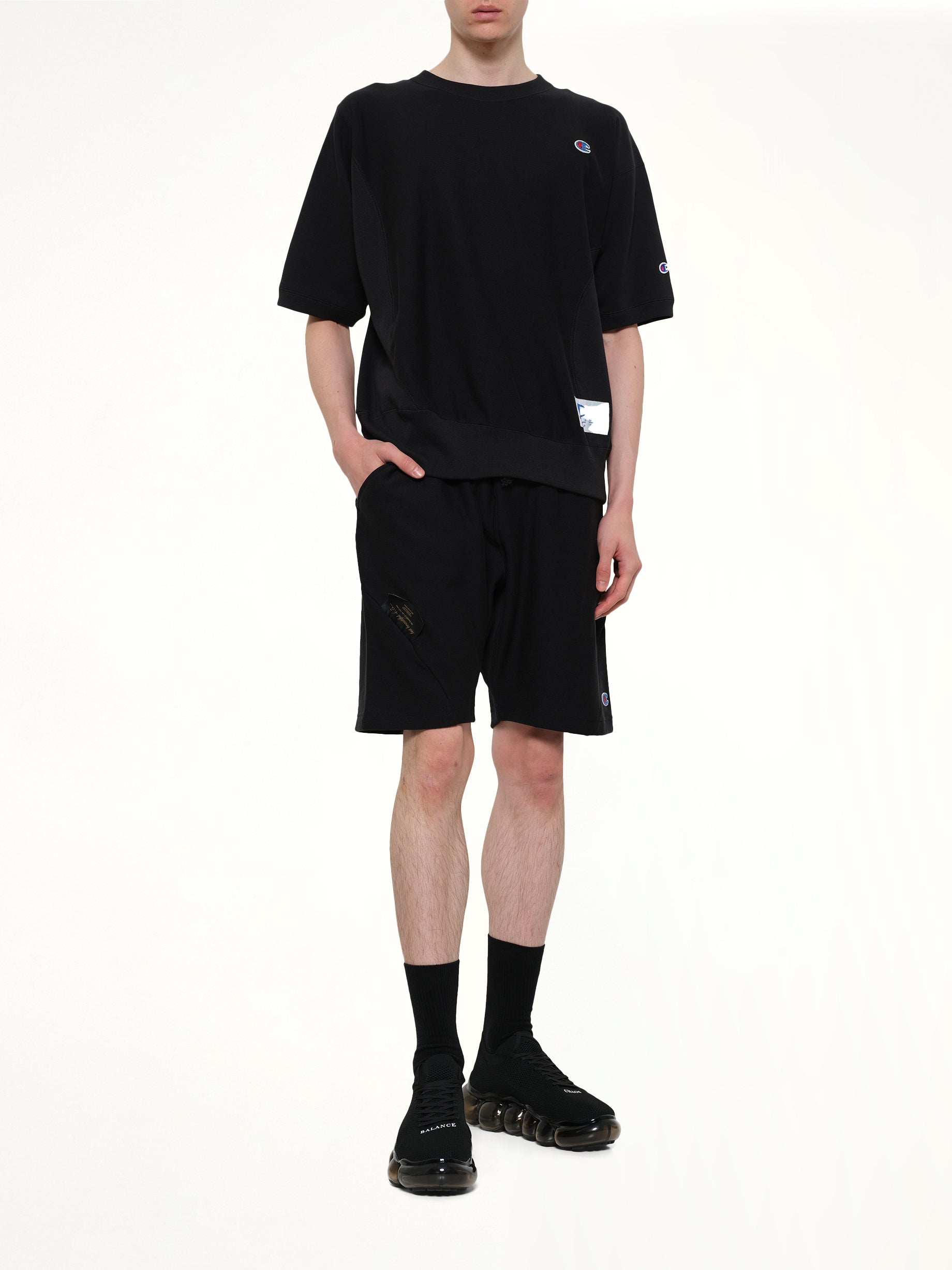 UNDERCOVER Champion x UC Sweat Top in Black Full Reference from MARAIS