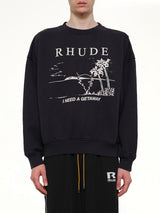 I Need A Getaway Sweatshirt in Vintage Black