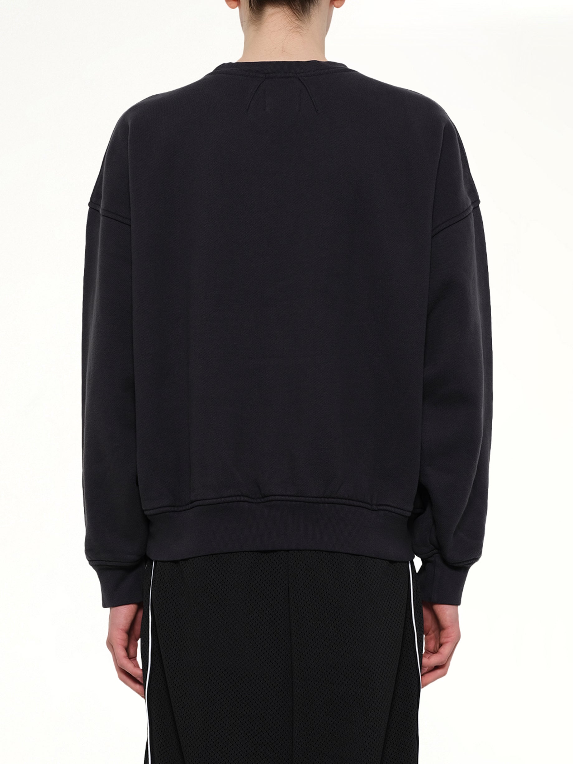 RHUDE I Need A Getaway Sweatshirt in Vintage Black Back View from MARAIS