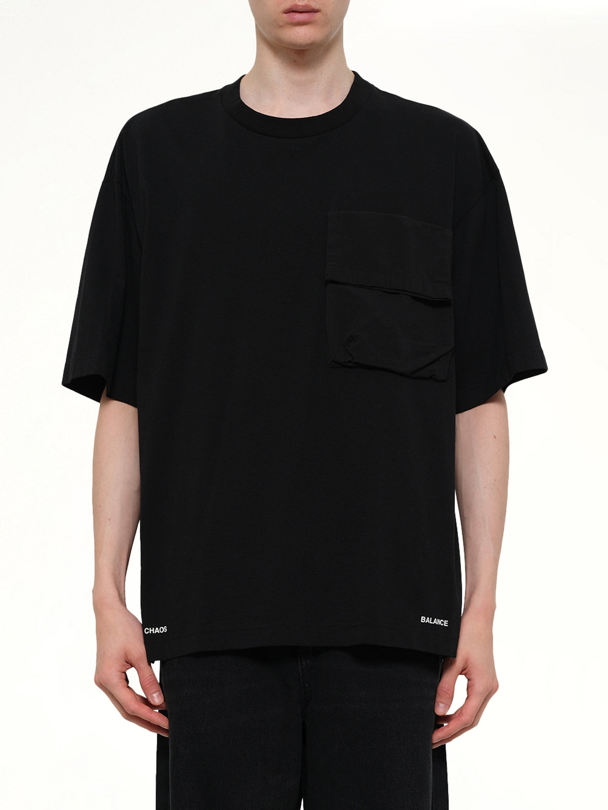 カオスバランス ポケット Tシャツ ブラック