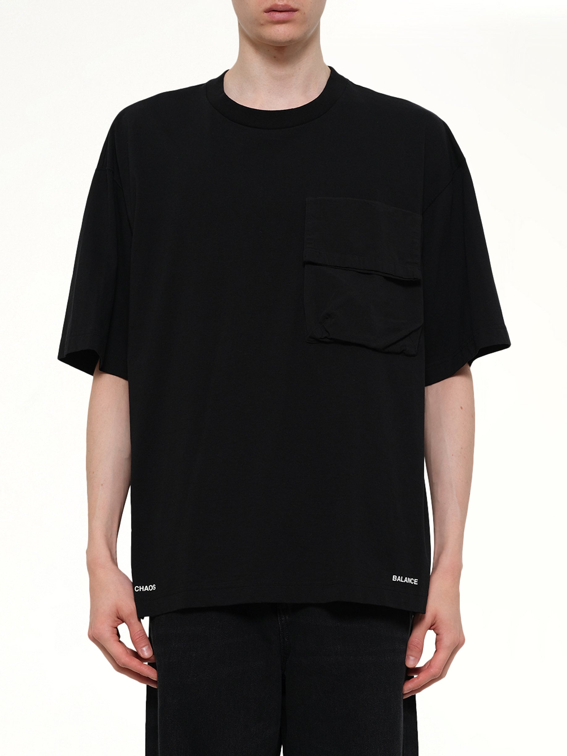 カオスバランス ポケット Tシャツ ブラック