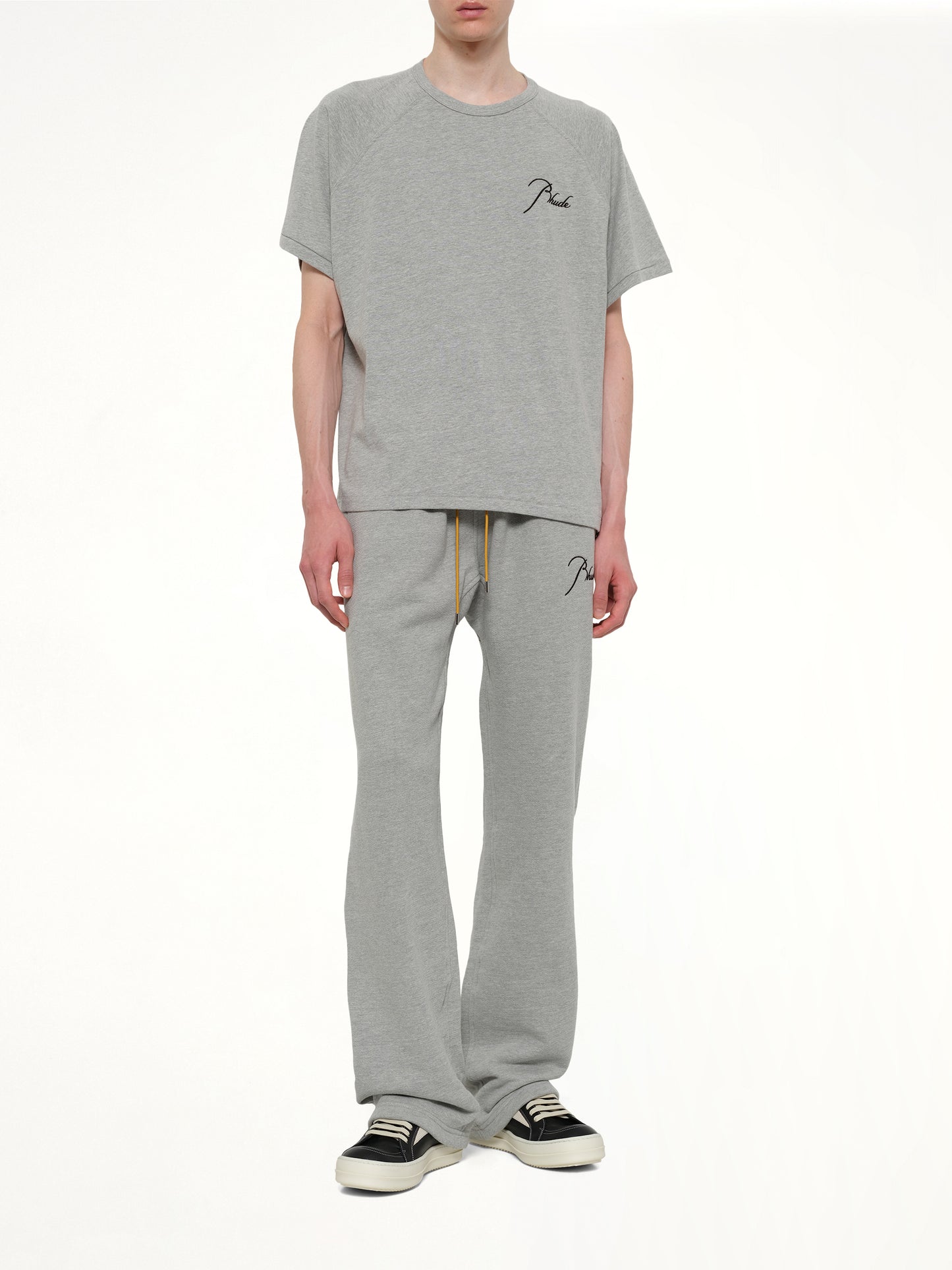 Classique Raglan T-Shirt in Heather Grey/Black