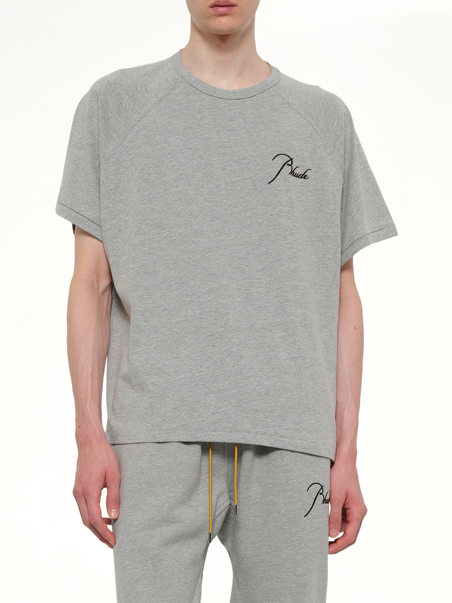 Classique Raglan T-Shirt in Heather Grey/Black