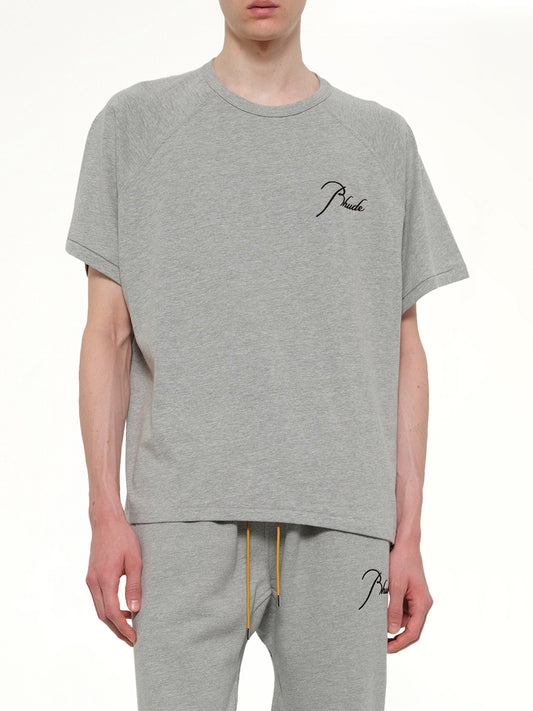 Classique Raglan T-Shirt in Heather Grey/Black