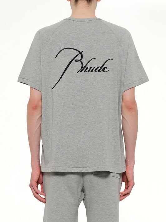Classique Raglan T-Shirt in Heather Grey/Black