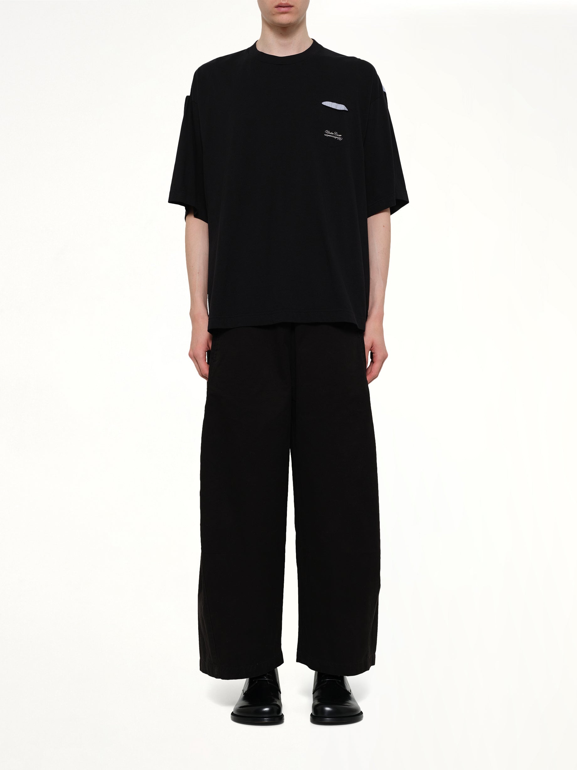 UNDERCOVER Combo Pocket T-Shirt in Black Model View from MARAIS