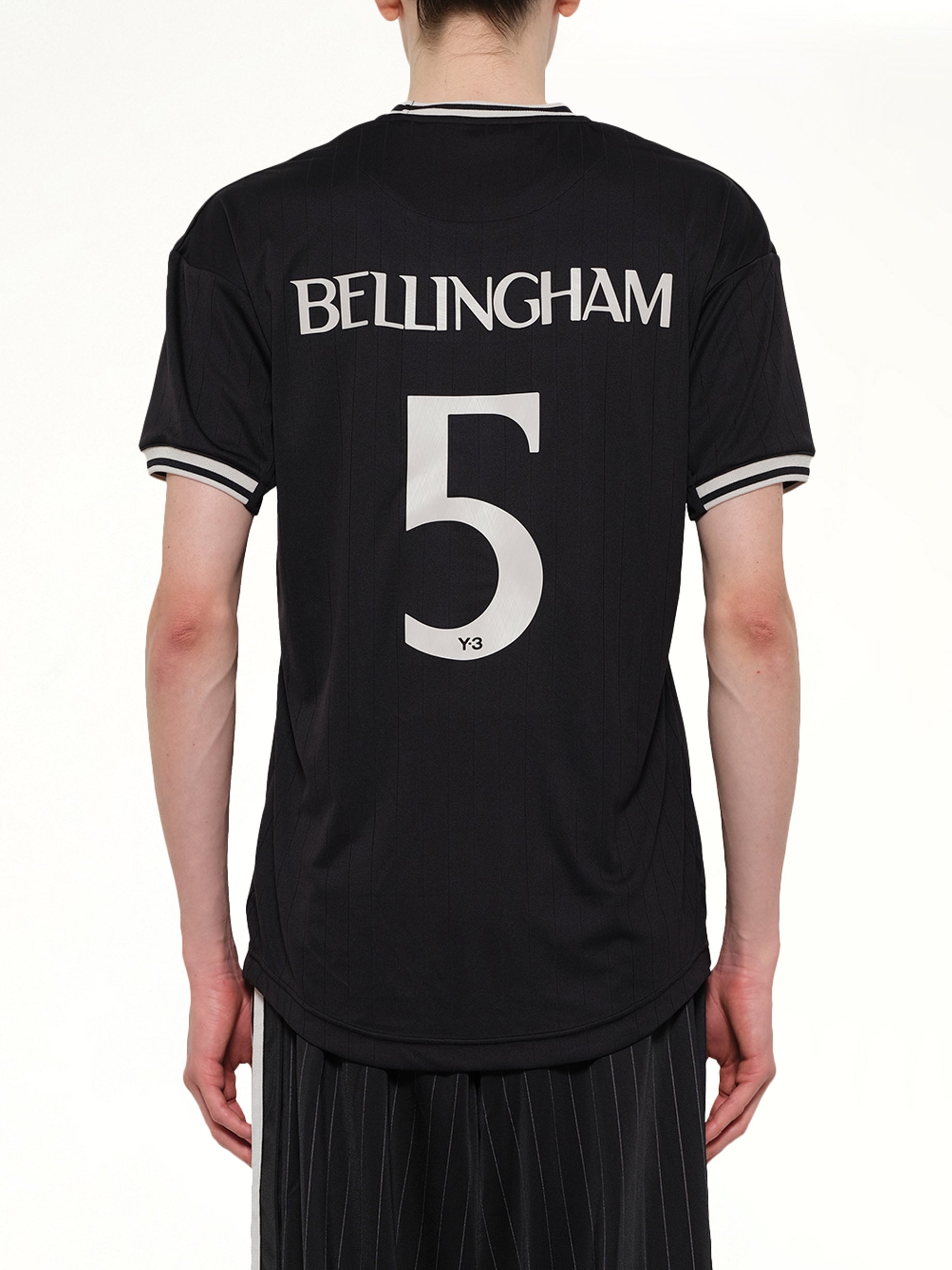 Y-3 Elite 5 Football Jersey in Black Back View from MARAIS