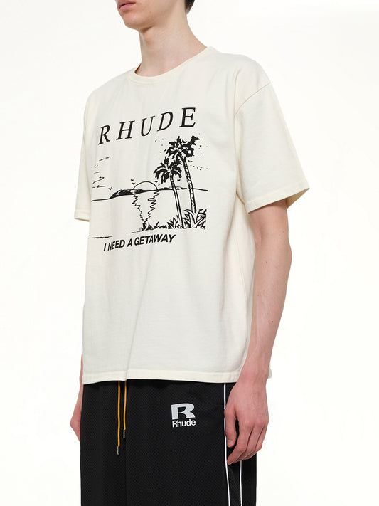 I Need A Getaway T-Shirt in Vintage White
