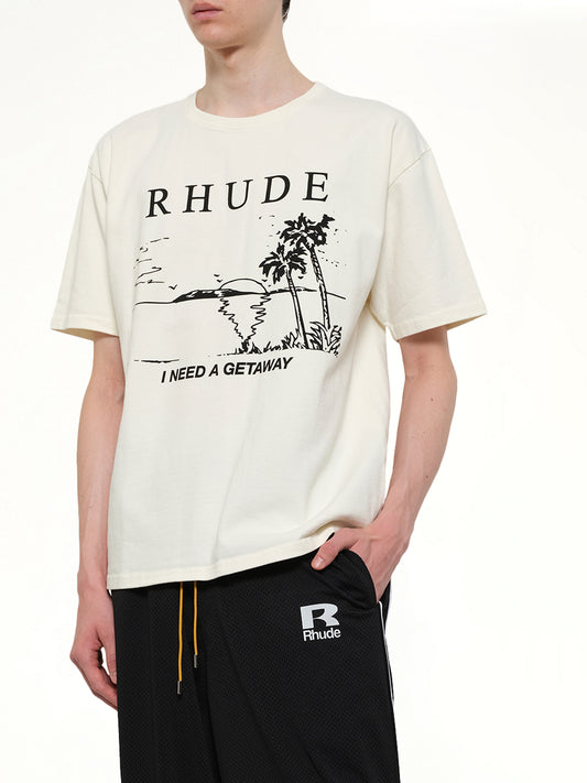 I Need A Getaway T-Shirt in Vintage White