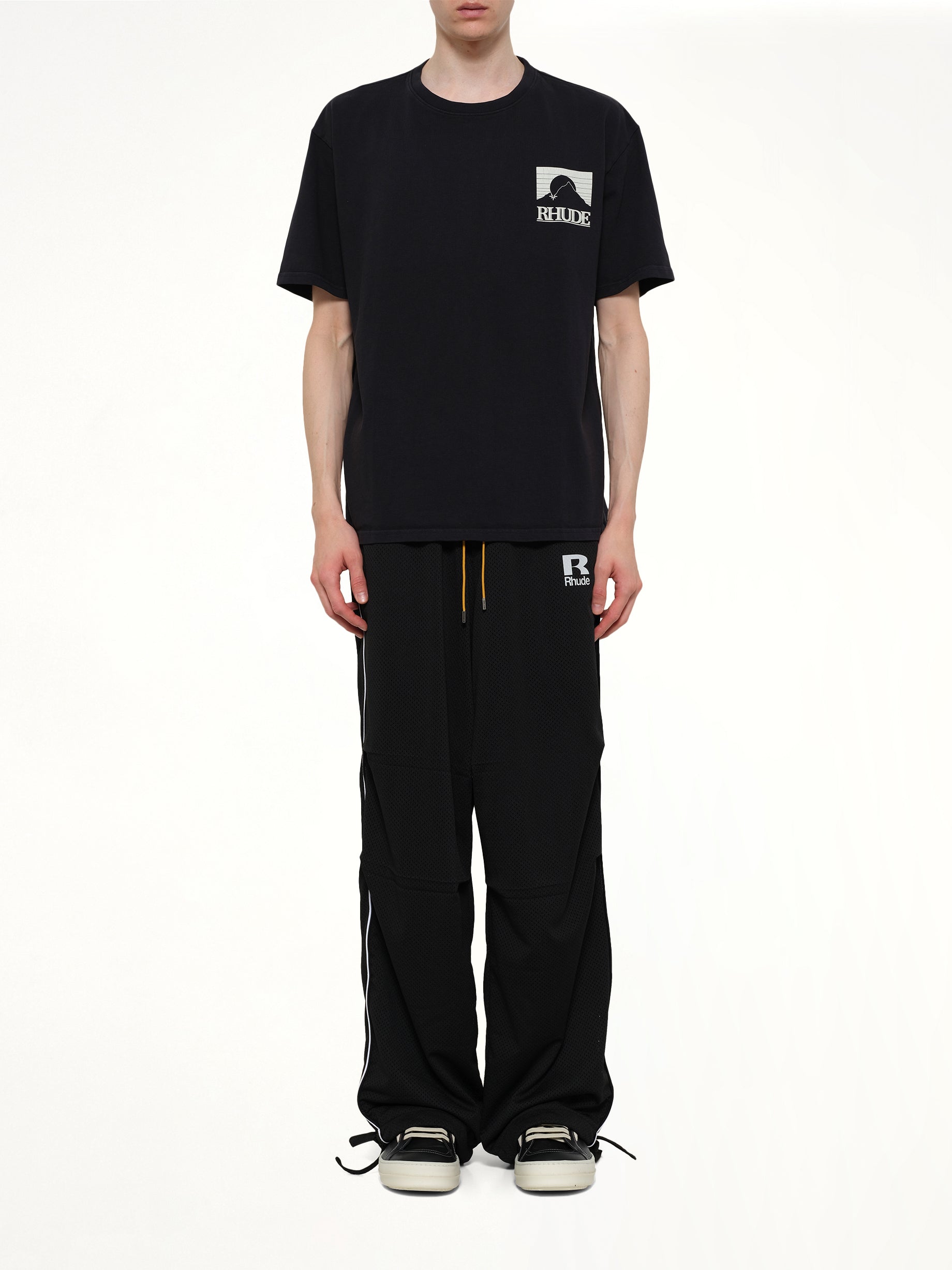 RHUDE Moonlight Pack T-Shirt in Vintage Black Model View from MARAIS