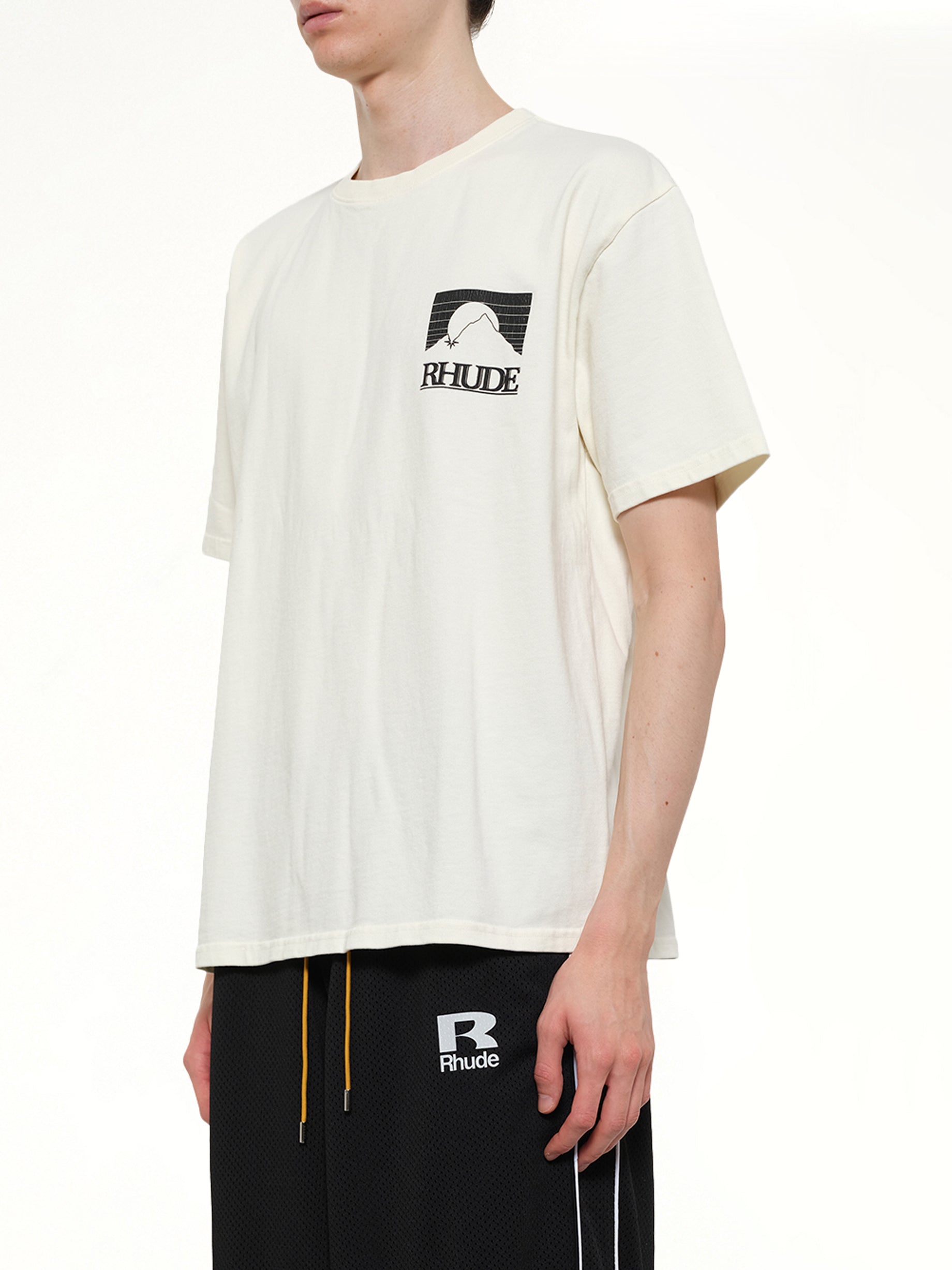 RHUDE Moonlight Pack T-Shirt in Vintage White Side View from MARAIS