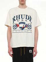 USA Sailing Icon T-Shirt in Vintage White