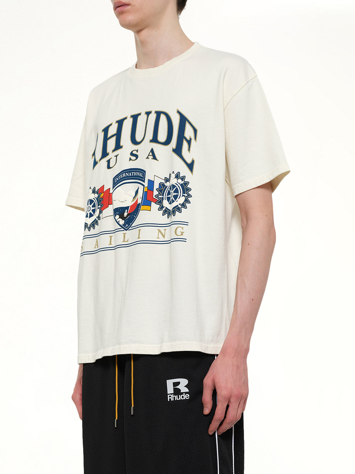 USA Sailing Icon T-Shirt in Vintage White