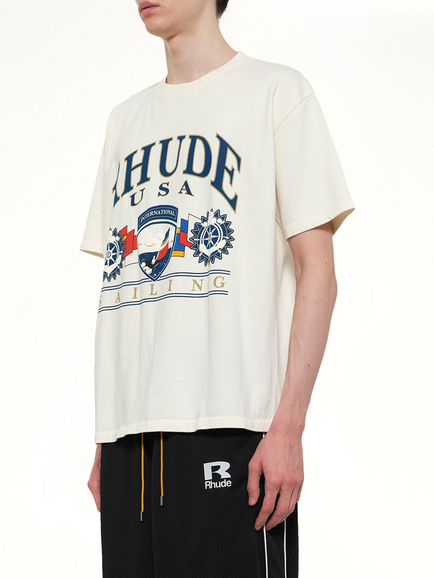 USA Sailing Icon T-Shirt in Vintage White