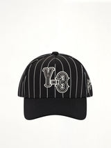 Y-3 黑色细条纹棒球帽