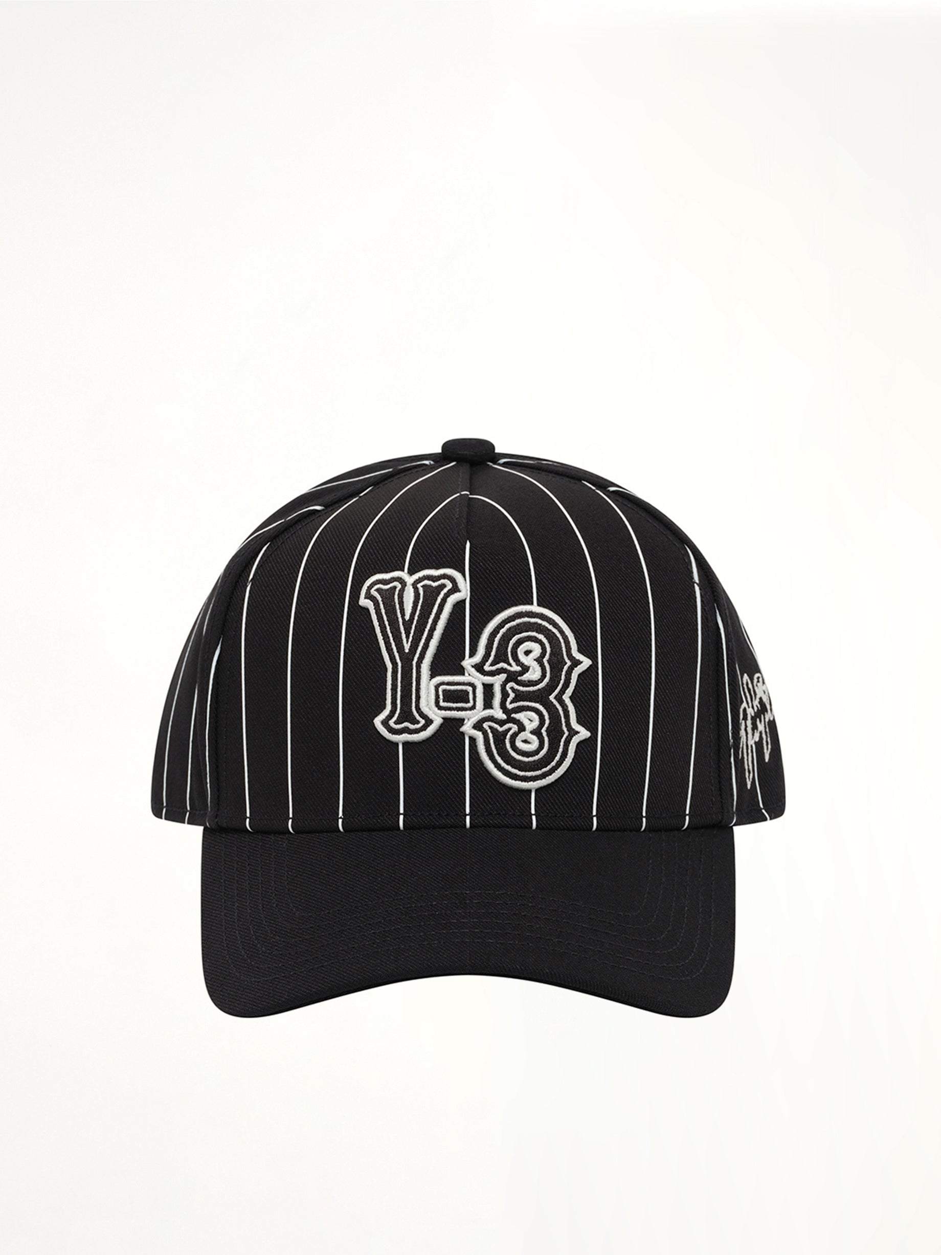 Y-3 黑色细条纹棒球帽