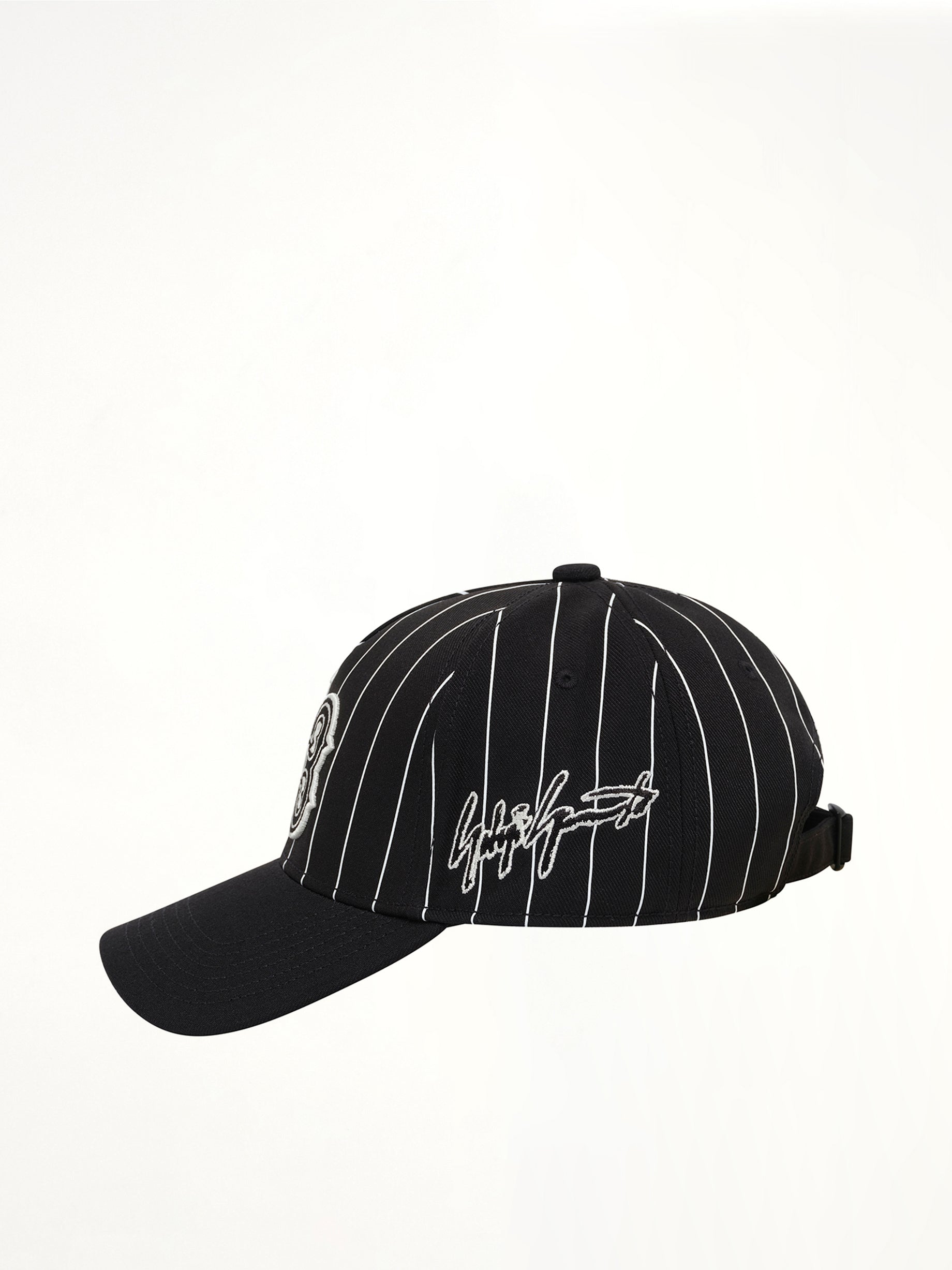 Y-3 黑色细条纹棒球帽