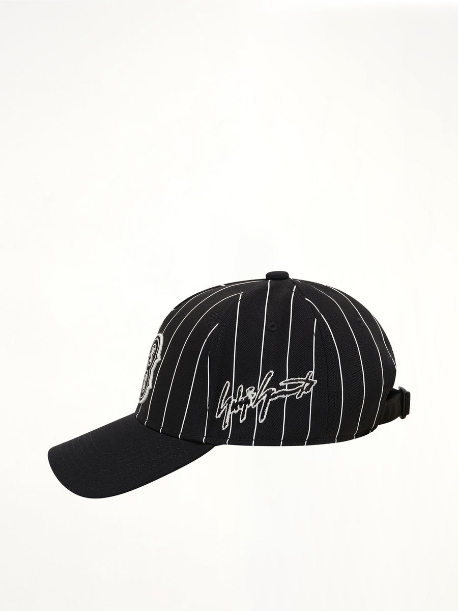 Y-3 Pinstripe Cap in Black