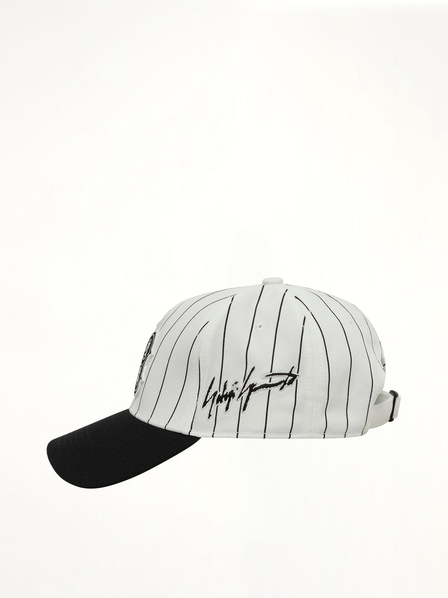 Y-3 Pinstripe Cap in White