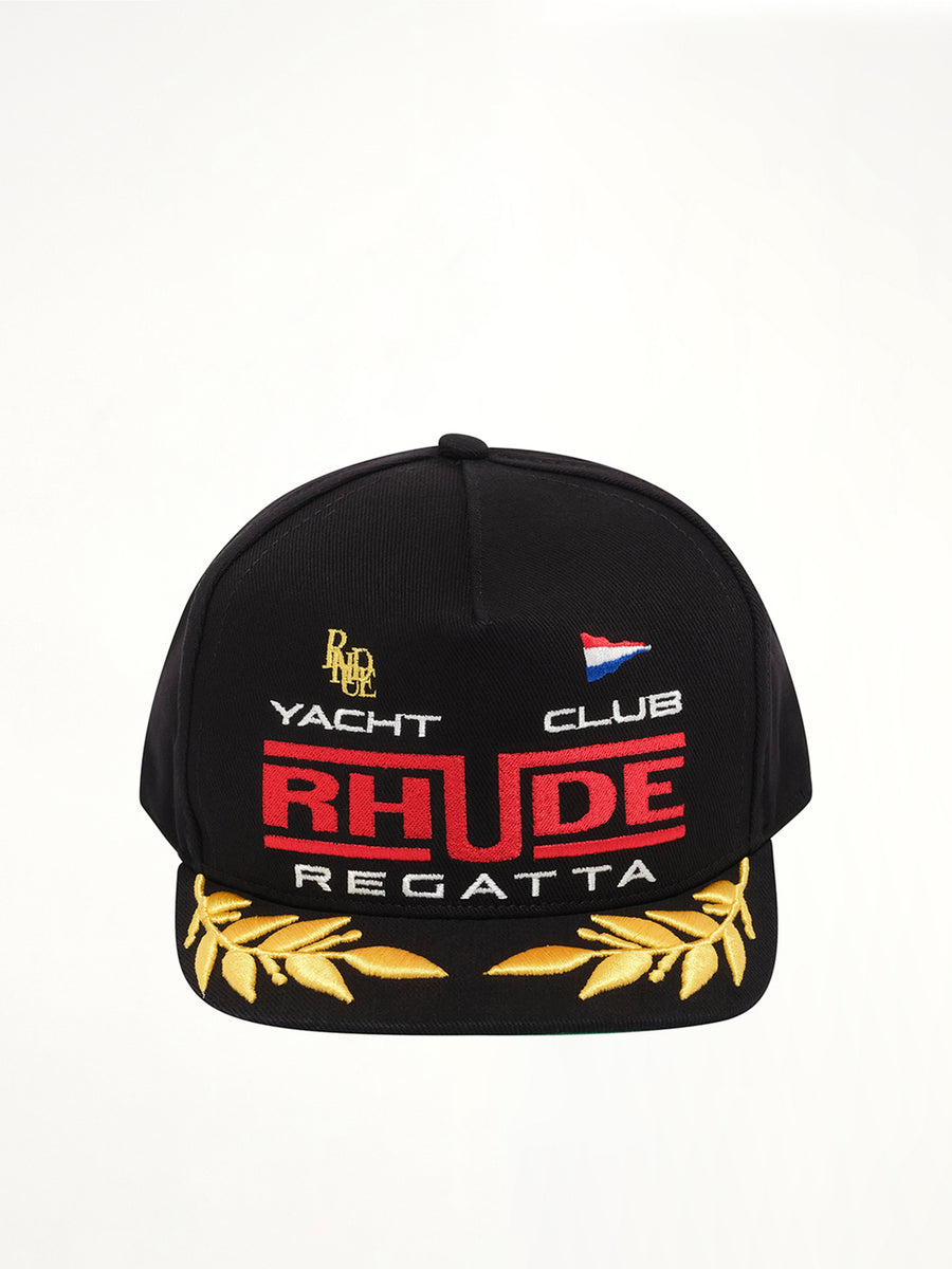 Regatta Club Hat in Black/White