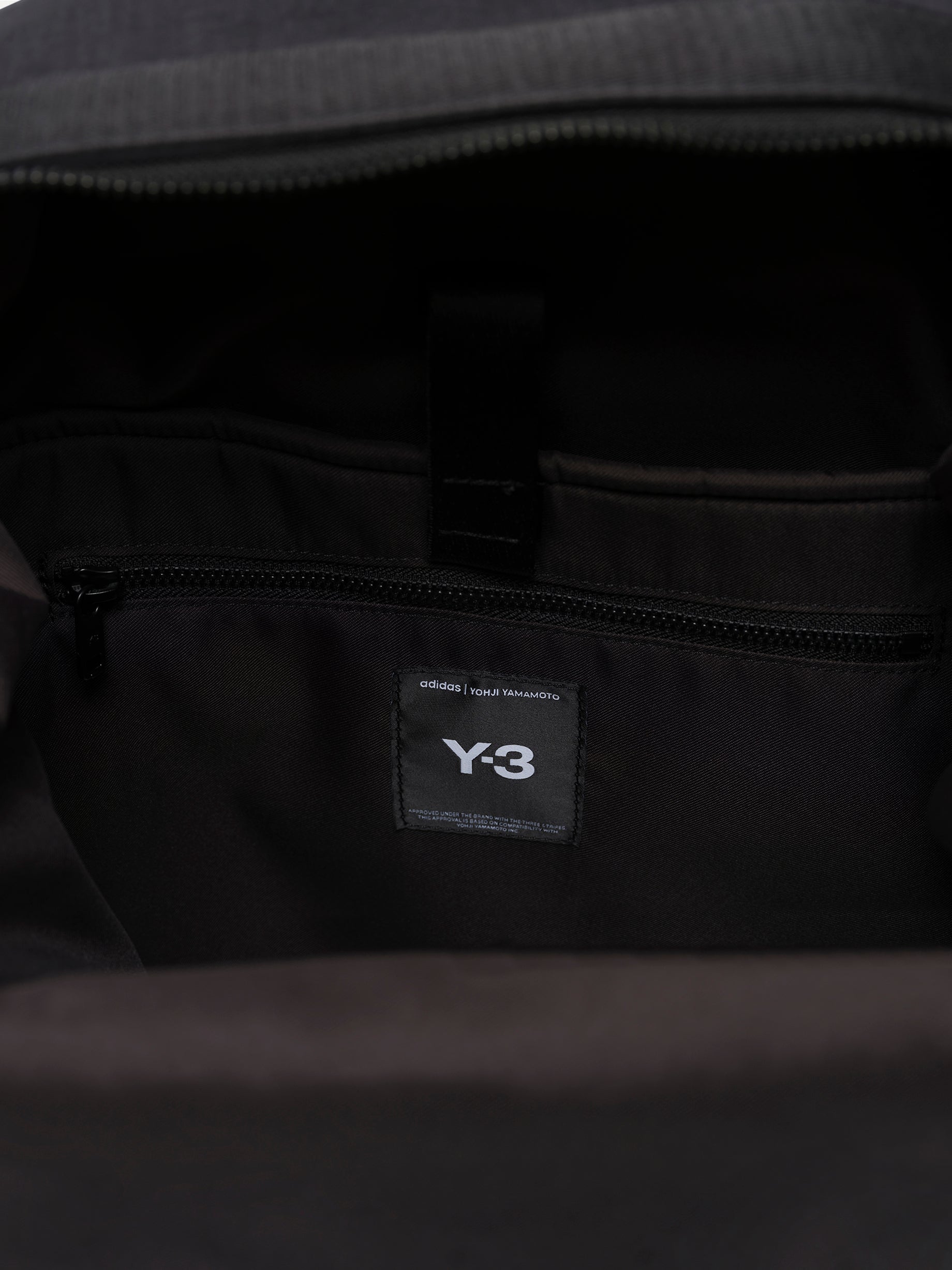Y-3 Utility Backpack in Black Inside View from MARAIS