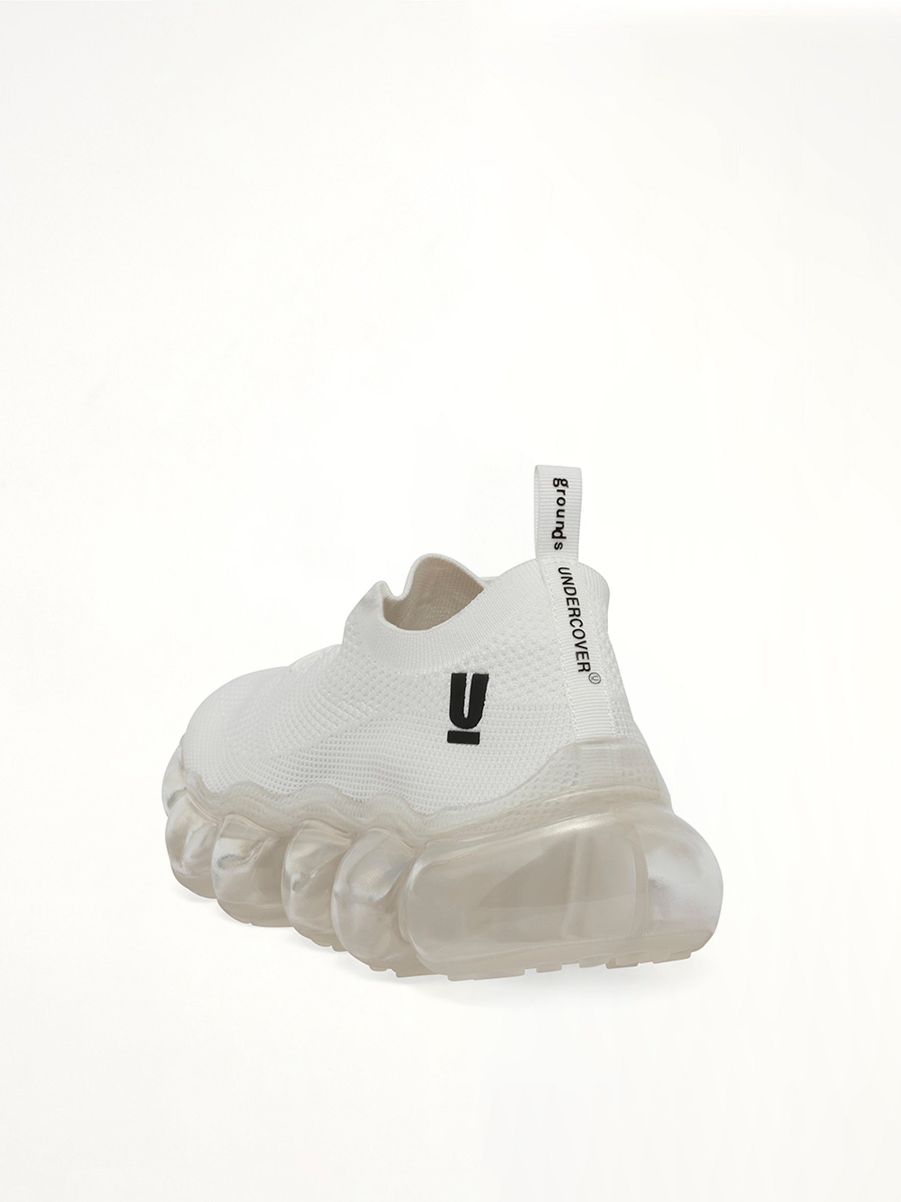 UNDERCOVER UC x Grounds Sneaker in White Back View from MARAIS