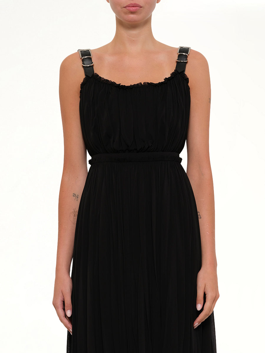 Amq - Abito Jersey Mini Dress in Black