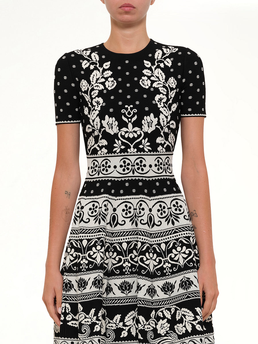 Floral Mini Dress in Black