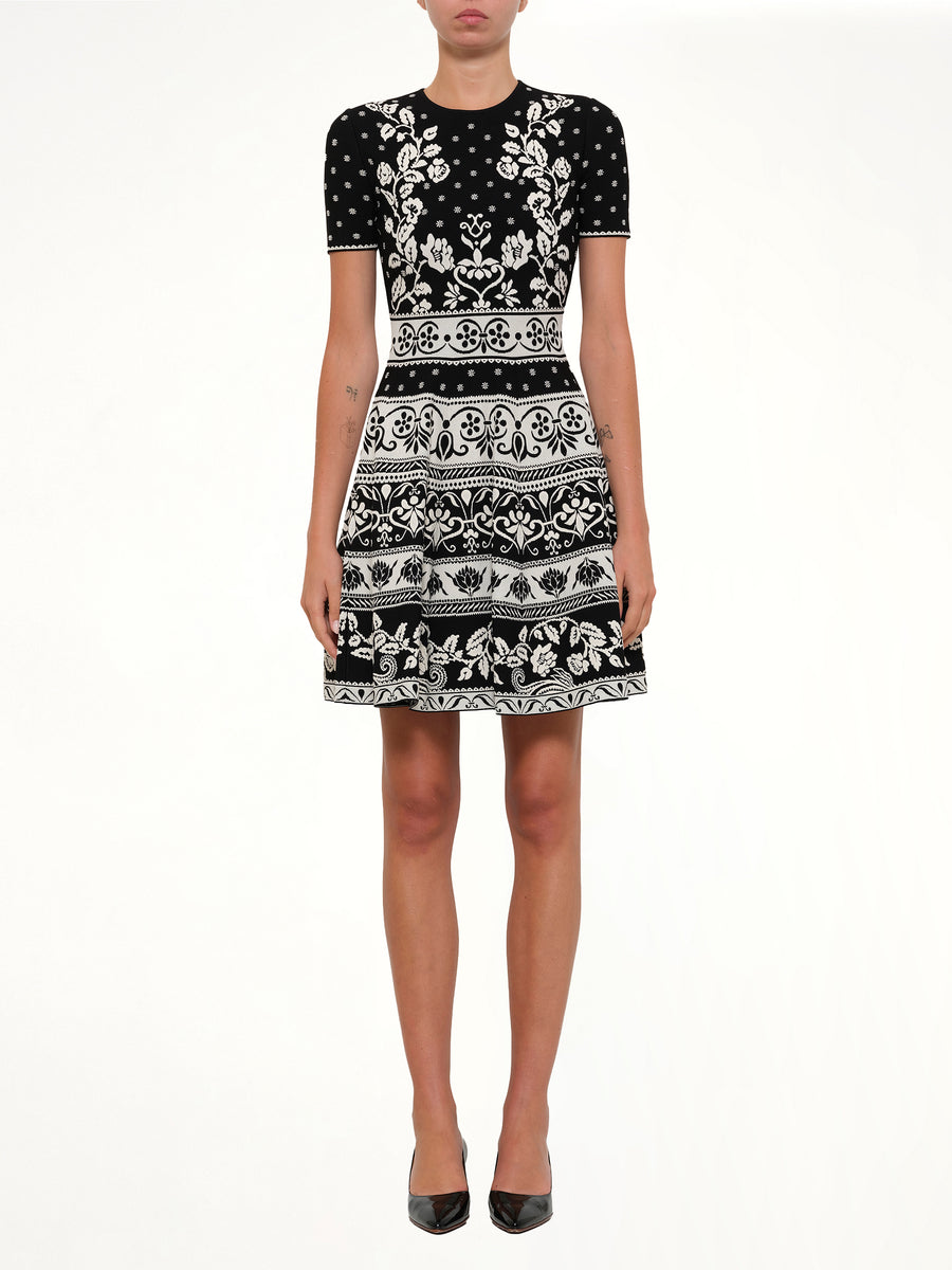 Floral Mini Dress in Black