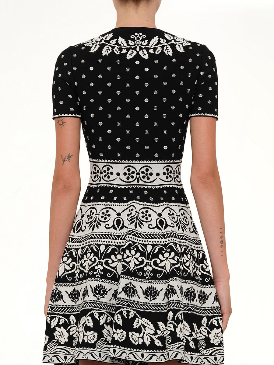 Floral Mini Dress in Black
