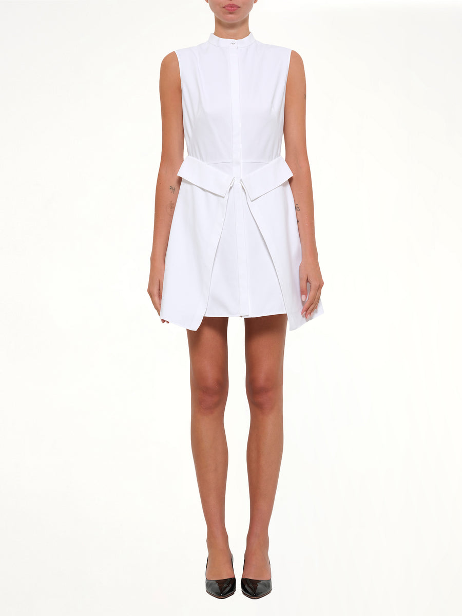 Layered Mini Dress in White