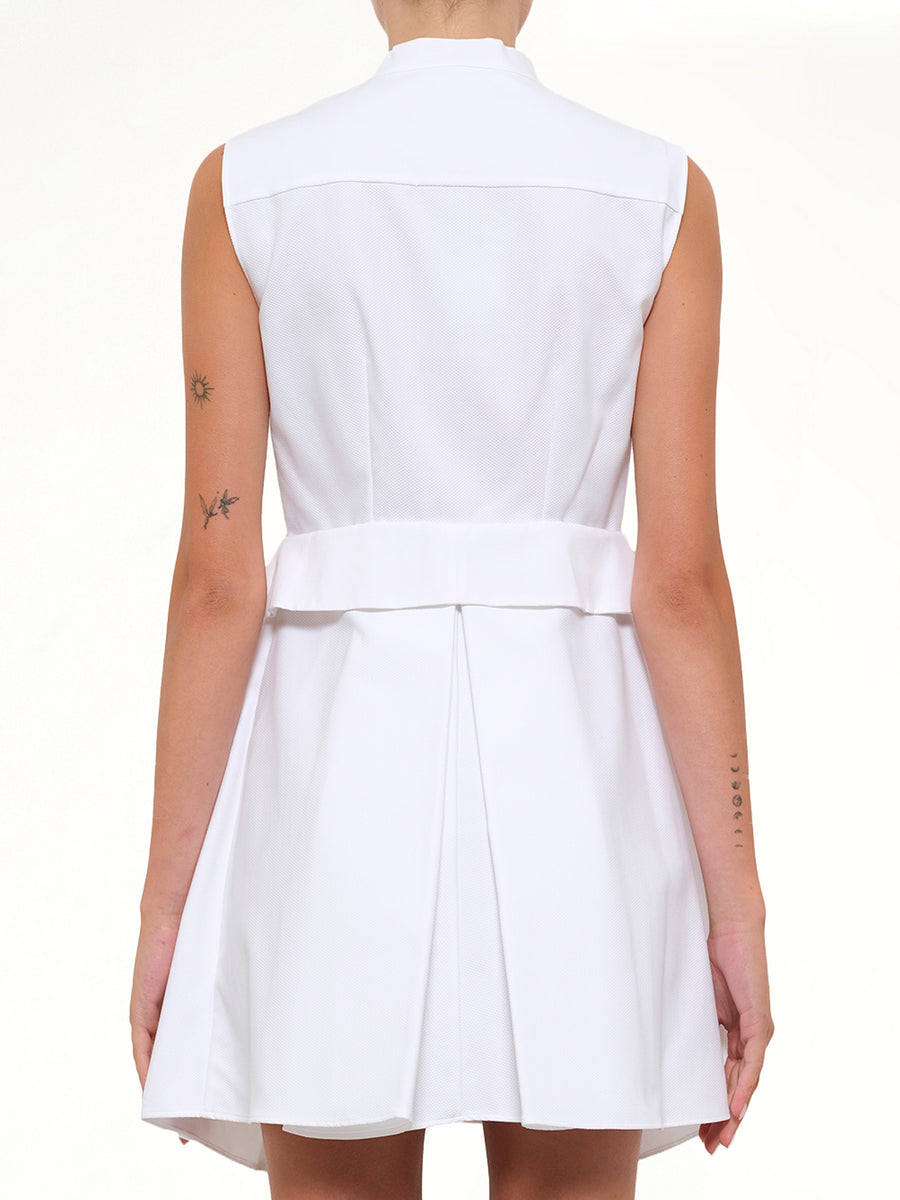 Layered Mini Dress in White