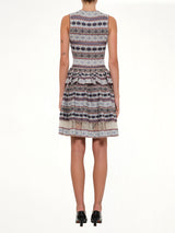 Sleeveless Peplum Dress in Pattern