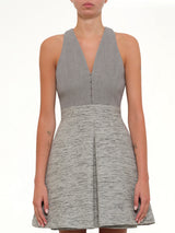 Racer Box Pit Dress in Grey