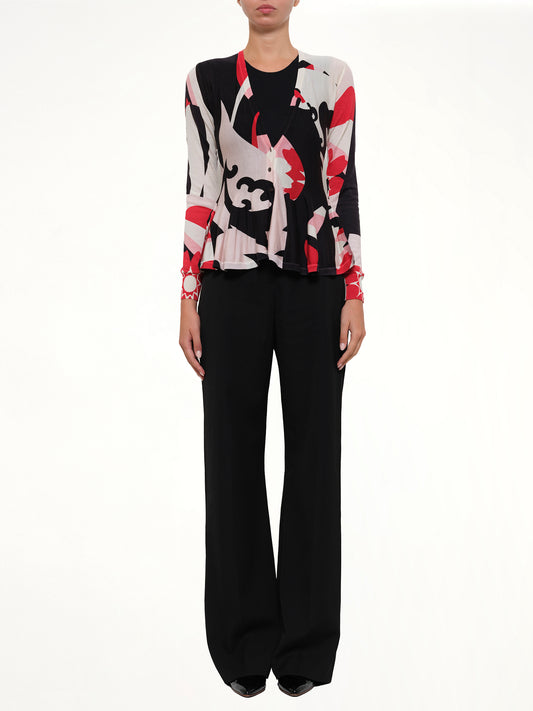 Amq - Cardigan in Black/Bone