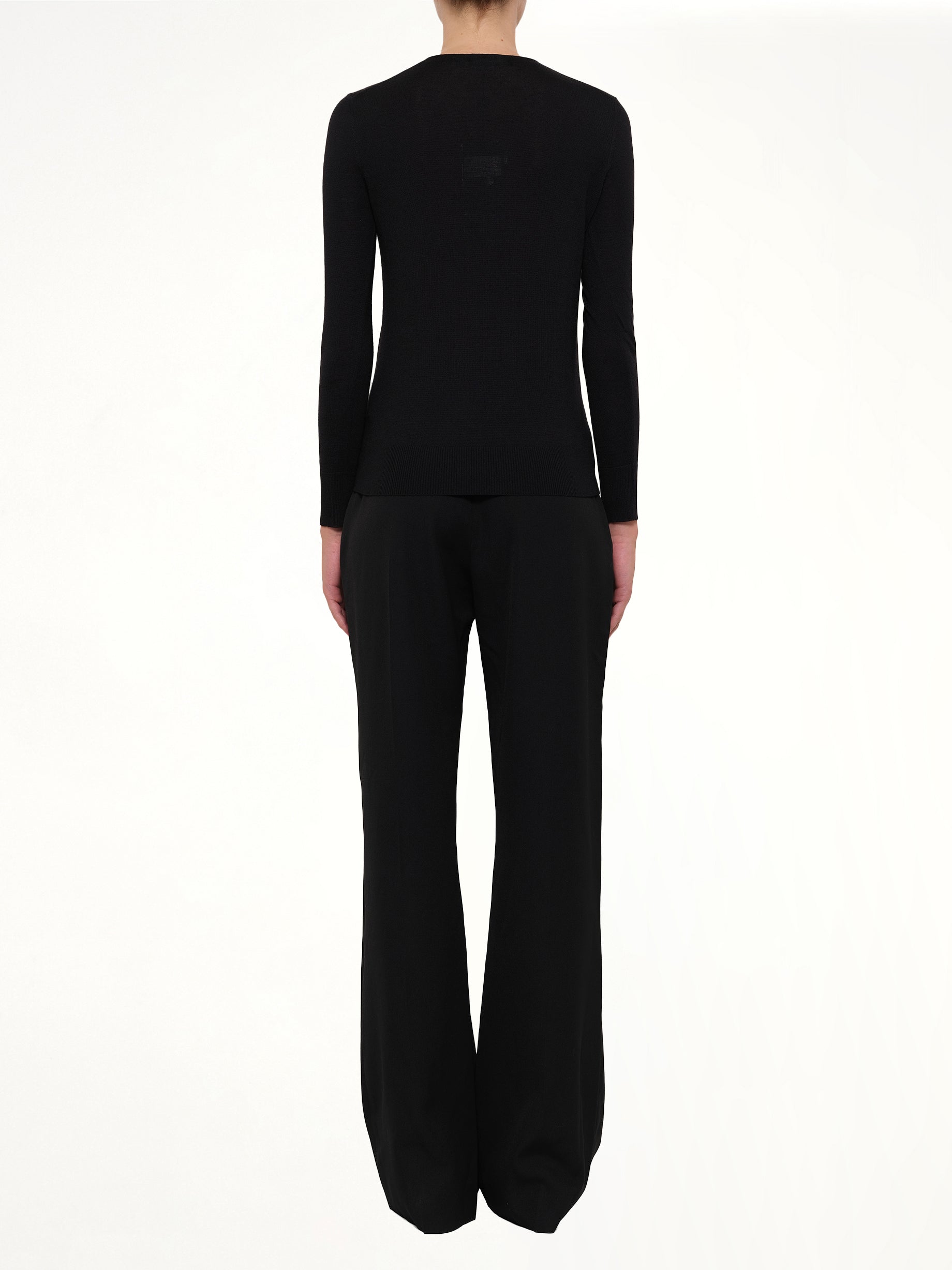 ALEXANDER MCQUEEN V Neck Cardigan in Black Full Reference from MARAIS