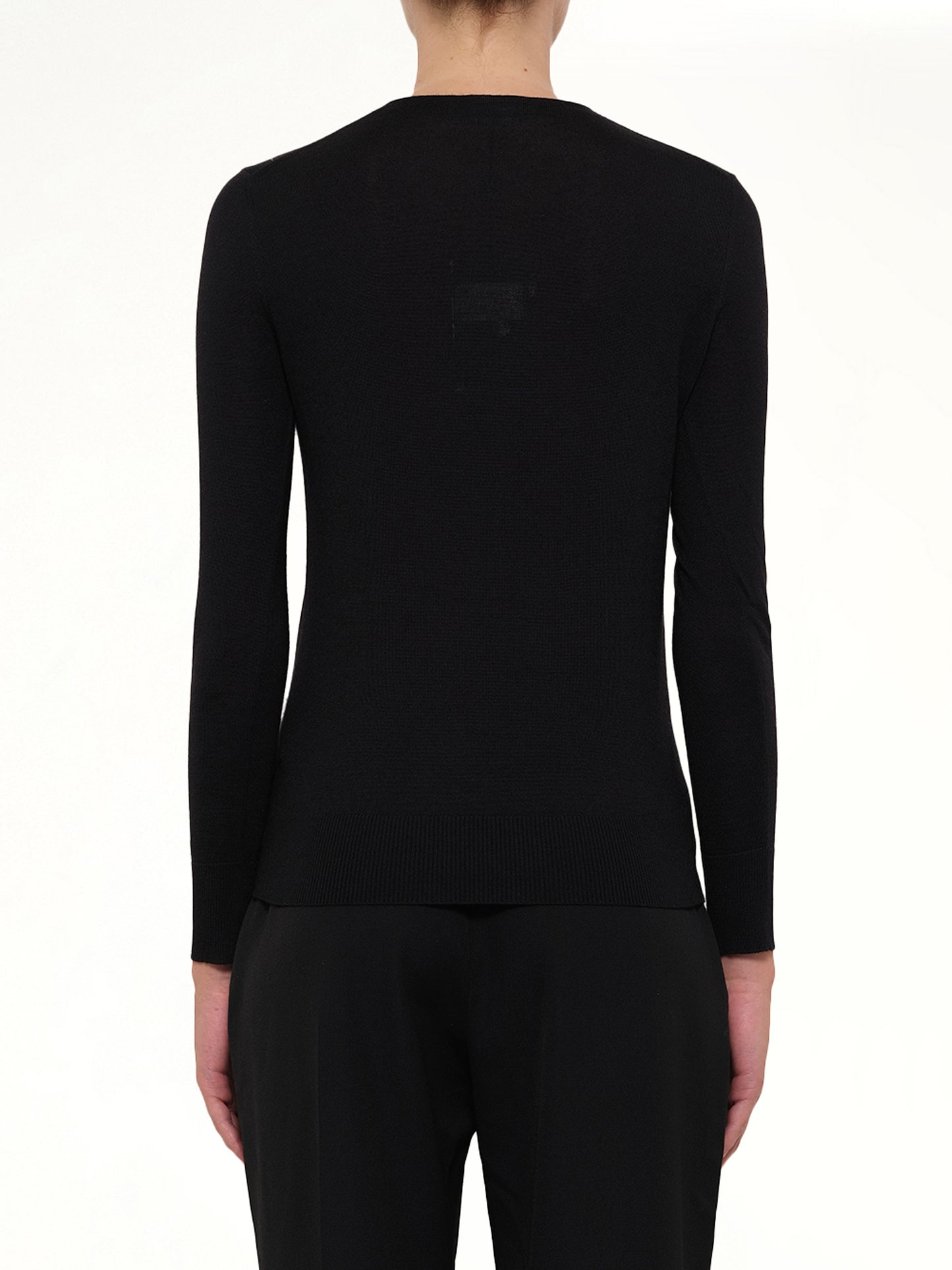 V Neck Cardigan in Black