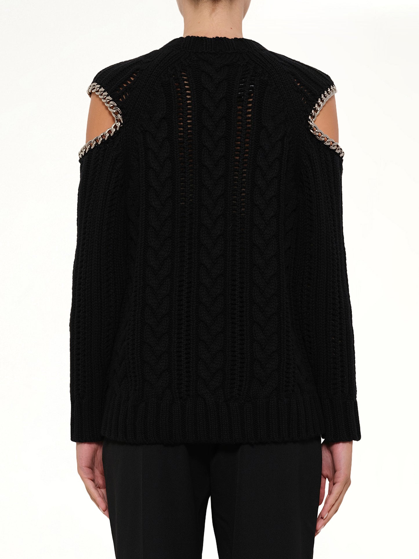 Crew Neck O/S Knitwear in Black