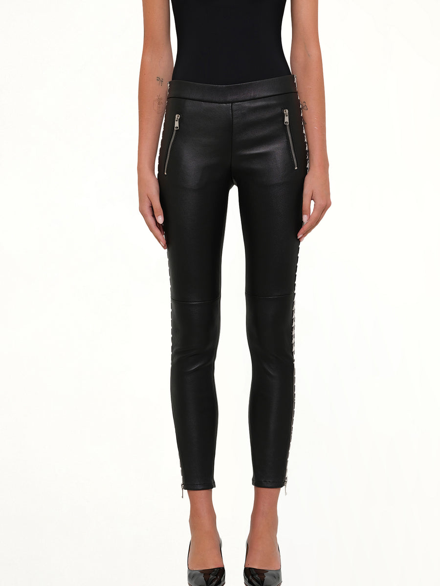 Leather Leggings in Black