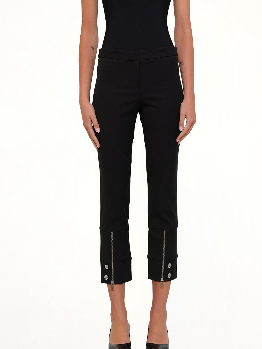 Fitted Zip Pants in Black