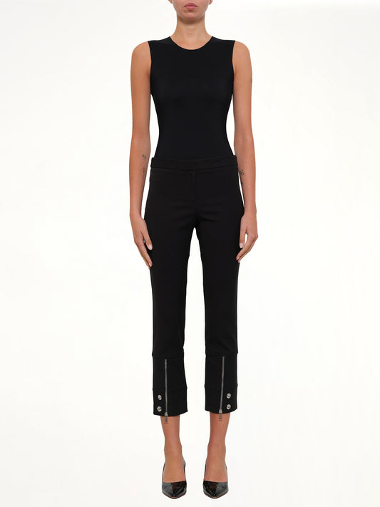 Fitted Zip Pants in Black