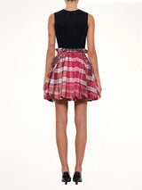 Amq - Country Mini Skirt in Red/Blk