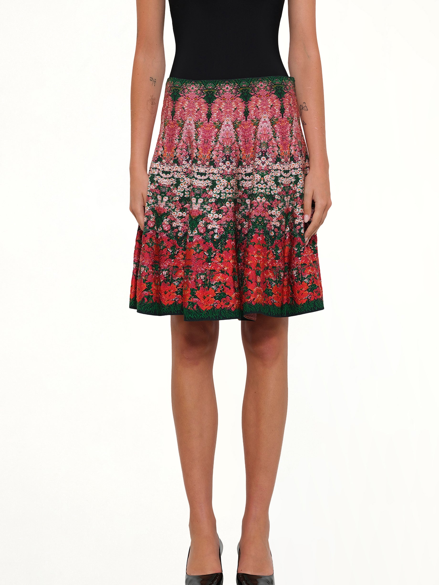 Flower Jacquard Mini Skirt in Multi