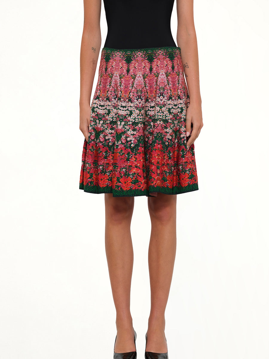 Flower Jacquard Mini Skirt in Multi